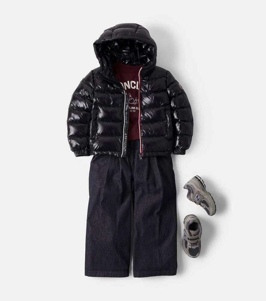 Пуховая куртка Aubert Moncler Enfant, черный — фото 2
