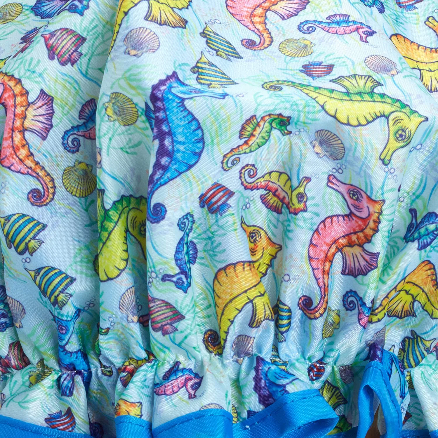 Шапочка для душа с морским коньком Bodylife, 27 см, Blue, Yellow, Pink — фото 3