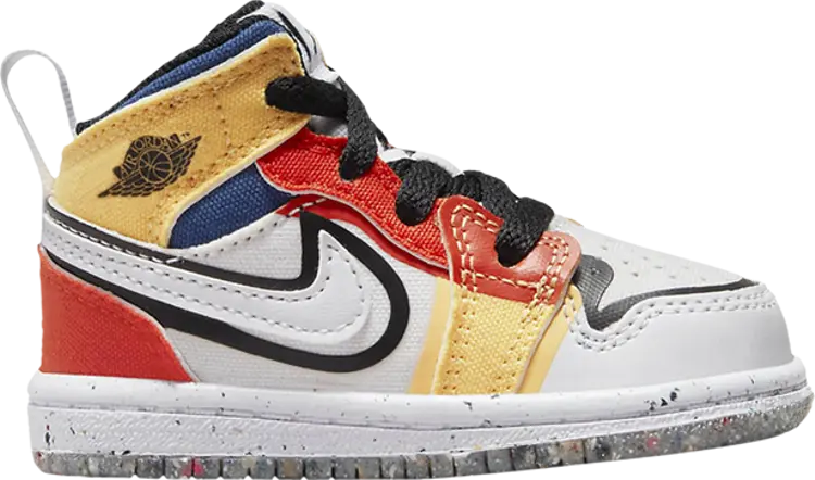 

Кроссовки Air Jordan 1 Mid SE TD Multi-Color Canvas, белый