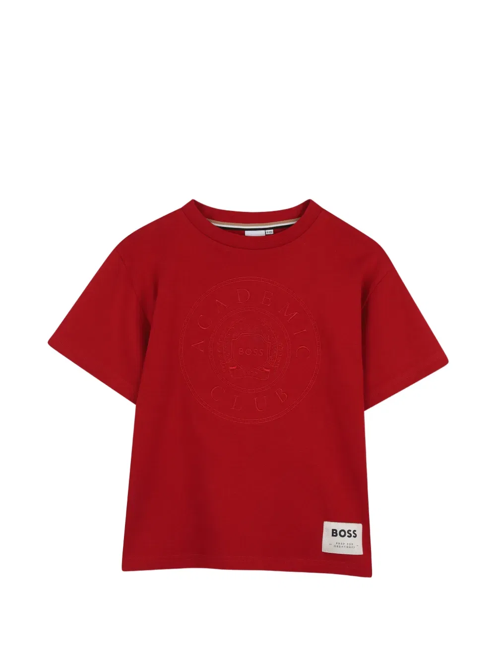 Футболка с нашивкой-логотипом BOSS Kidswear, красный