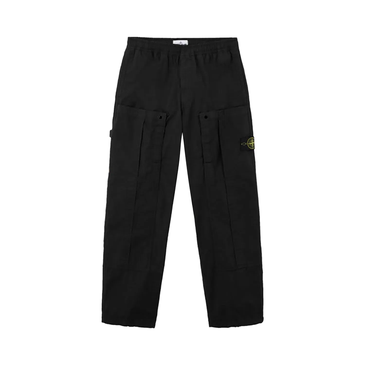 Брюки Stone Island из мерсеризованного органического хлопка рипстоп, черный