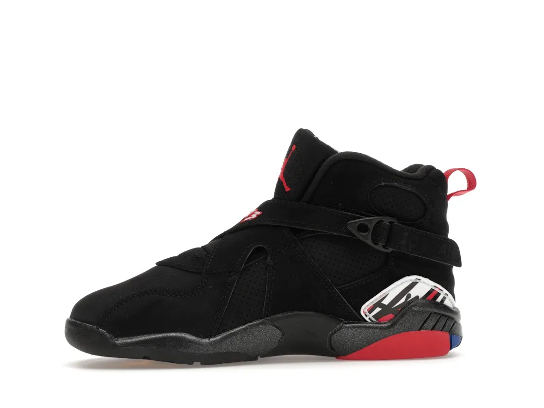 Детские кроссовки с ремешком Jordan 8 Retro Playoffs (2023) (PS) Jordan, Black/True Red/White — фото 3