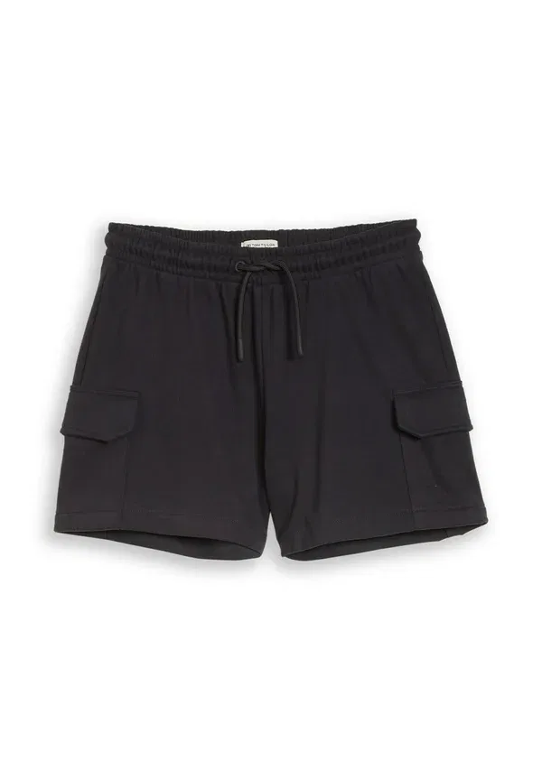 Шорты из футера с карго-карманами cargo sweat-shorts Tom Tailor, coal grey, серый