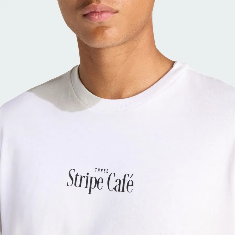 Футболка с длинным рукавом Sportswear KB2500 Coffee Cafe Donut Box Graphic adidas, Белый — фото 4