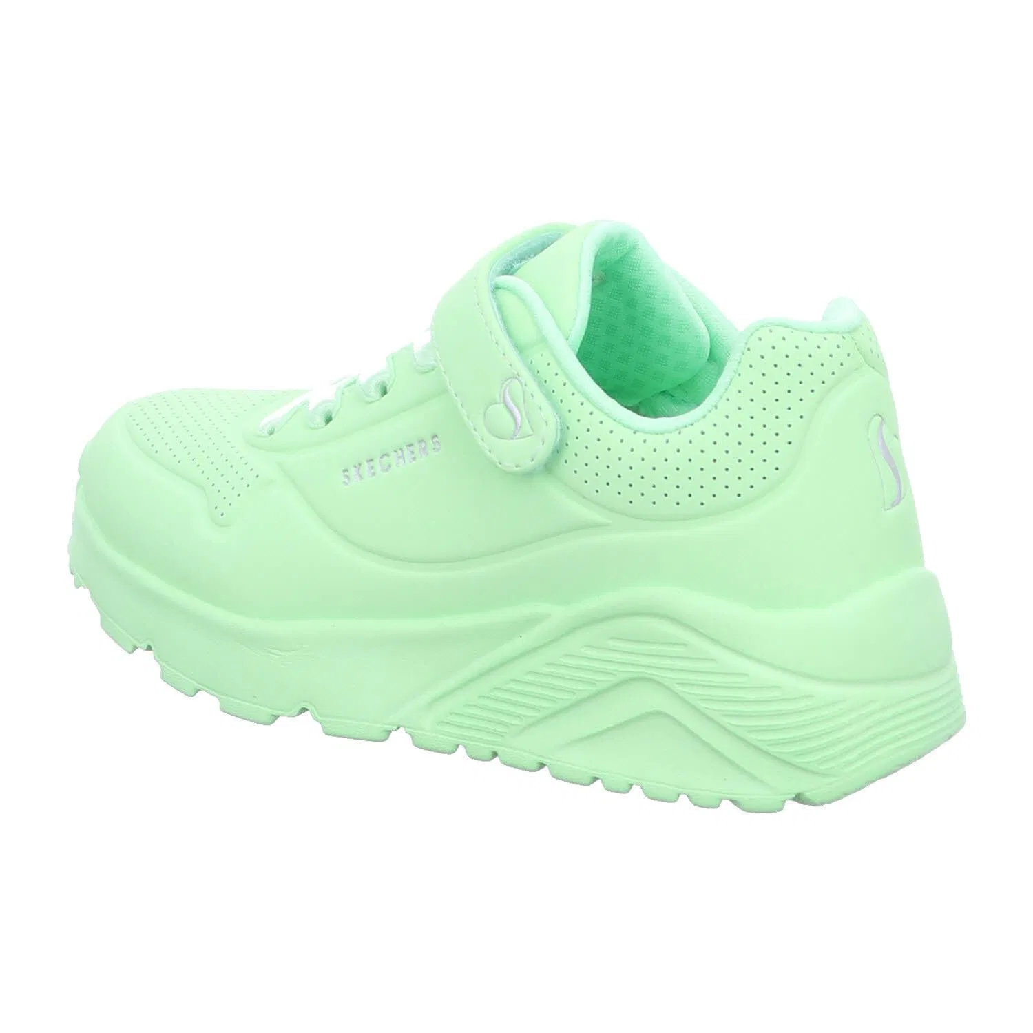 Детские спортивные кроссовки для девочек с шнуровкой One Lite Skechers, Lt Green Synthetic Trim — фото 3