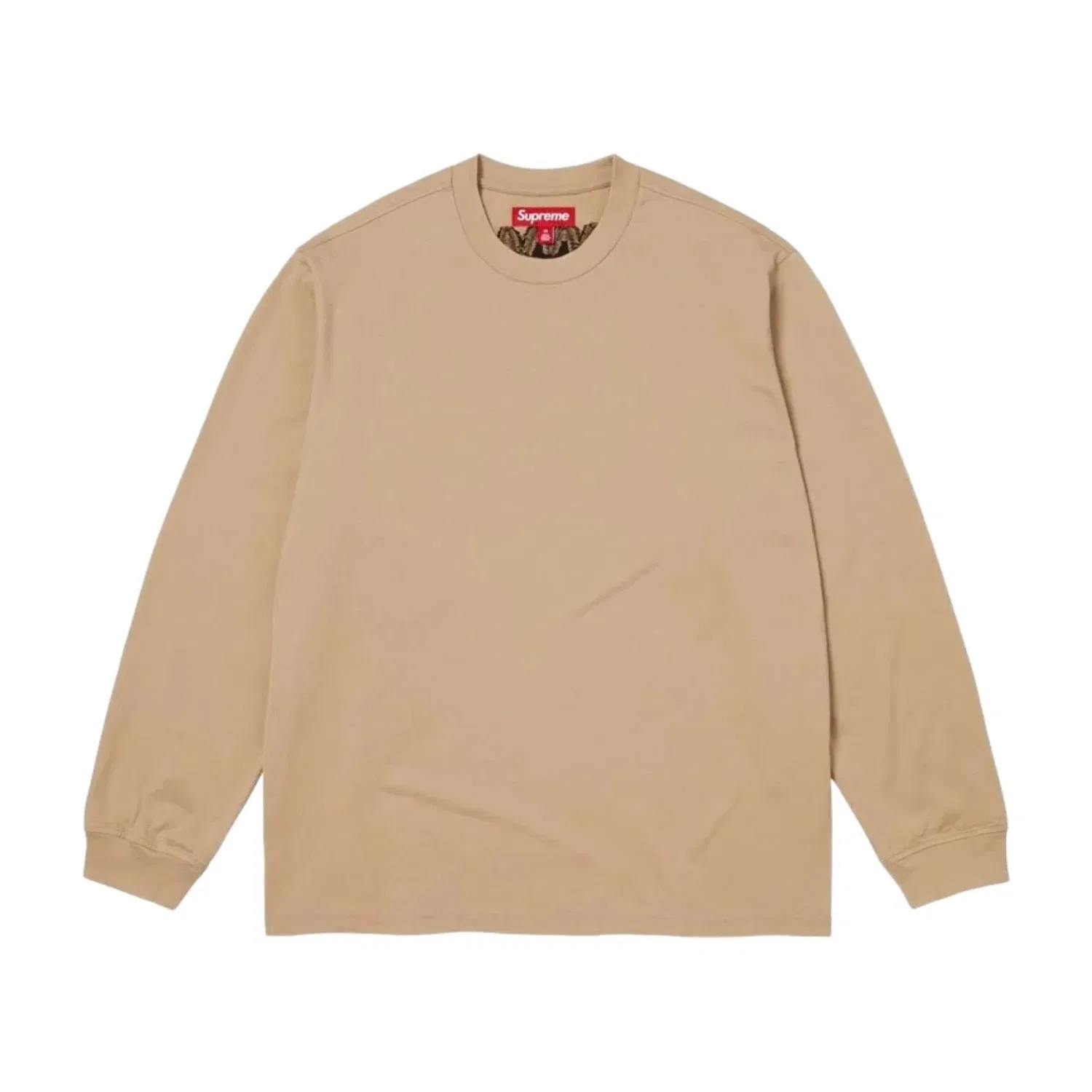 Мужская футболка FW26 Intarsia L/S T-Shirt 'Tan' Supreme, Tan — фото 2