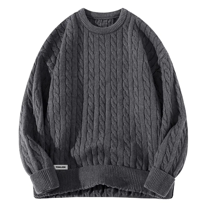 Детский джемпер из кабельной вязки American High Street Retro Style Tonlion, Deep Grey