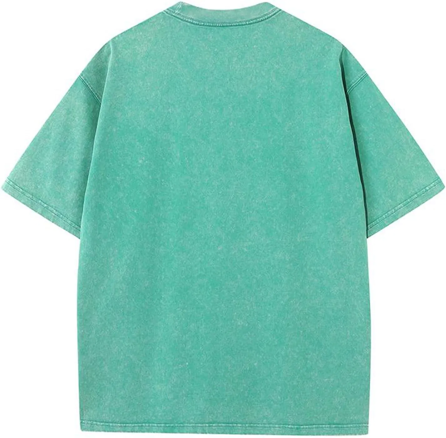 Мужская футболка оверсайз винтажная Heavy Cotton, Acid Wash, Green — фото 2