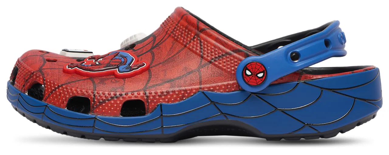 Сабо для мальчиков Classic Clogs Spider-Man Crocs, красный/синий — фото 4
