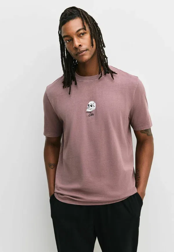 Пижамный комплект, хлопок, Regular fit - seminal license short sleeve set, Next, Purple, черный/фиолетовый — фото 2