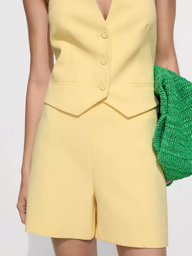 

Шорты Mango Lilo Mid Rise, желтый