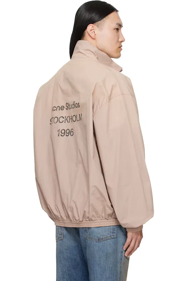 Бежевая куртка с выцветшим логипом Acne Studios — фото 3
