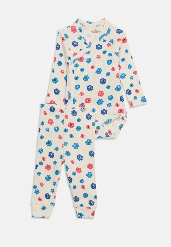 Боди с цветочным принтом Flowers baby unisex set, Mini Rodini, Multi-coloured, мультиколор