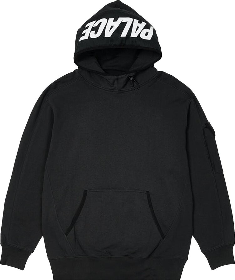 

Толстовка Palace Giant Woven Label Hood 'Black', черный