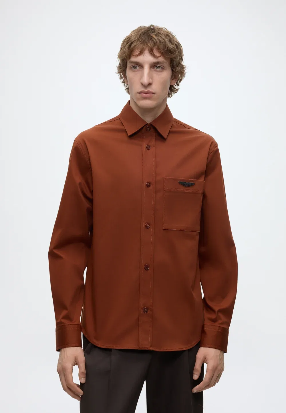 C-Owen-K-P_Am - рубашка Boss, Medium Brown