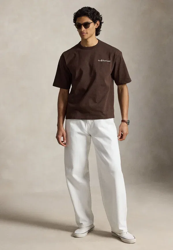 Футболка хлопковая Relaxed fit logo jersey t-shirt Polo Ralph Lauren, nutmeg brown, коричневый — фото 2