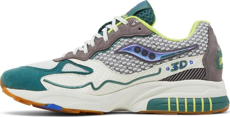 Кроссовки Saucony Bodega x 3D Grid Hurricane Loyal to the Sport, кремовый — фото 3