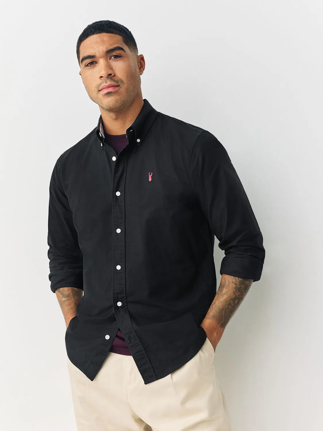 Рубашка оксфордская, Regular Fit, Black Next