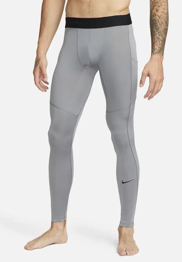 Леггинсы дышащие Nike Performance Smoke Grey Black, черный/серый