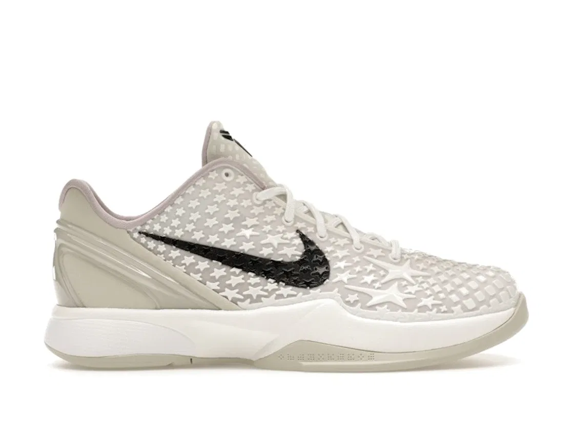 Детские кроссовки с принтом Nike Kobe 6, Sail/Black/Light Bone/White/Platinum Violet