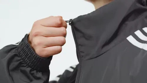 Женская олимпийка на молнии со стойким воротником Firebird Adilenium Adidas Originals, черный/белый — фото 2