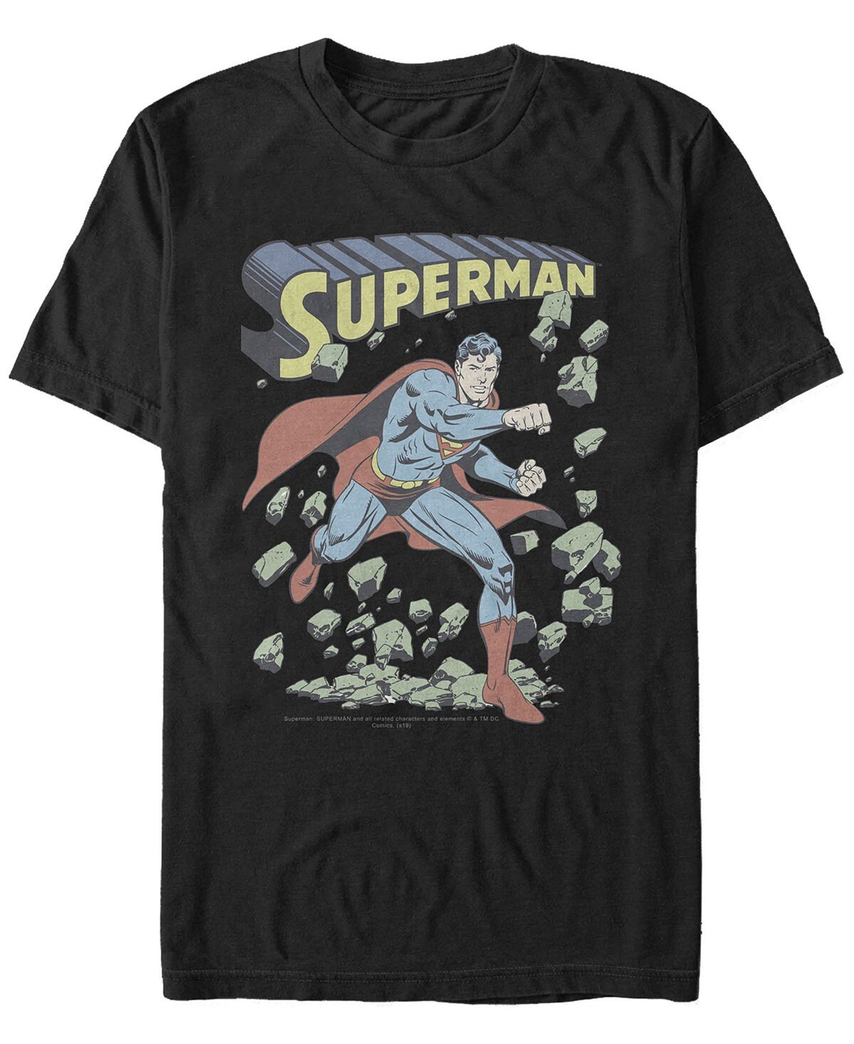

Мужская футболка с коротким рукавом dc superman super smash Fifth Sun, черный