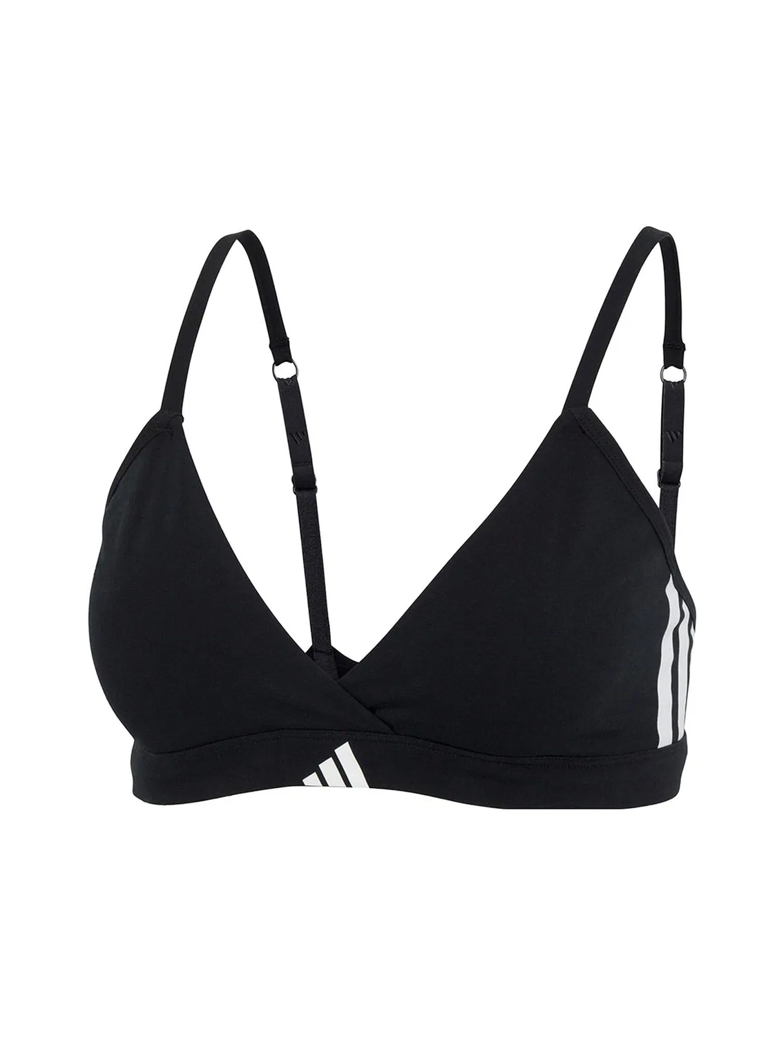 Женский спортивный топ-бралетт с треугольным дизайном Active Essentials Adidas, Черный