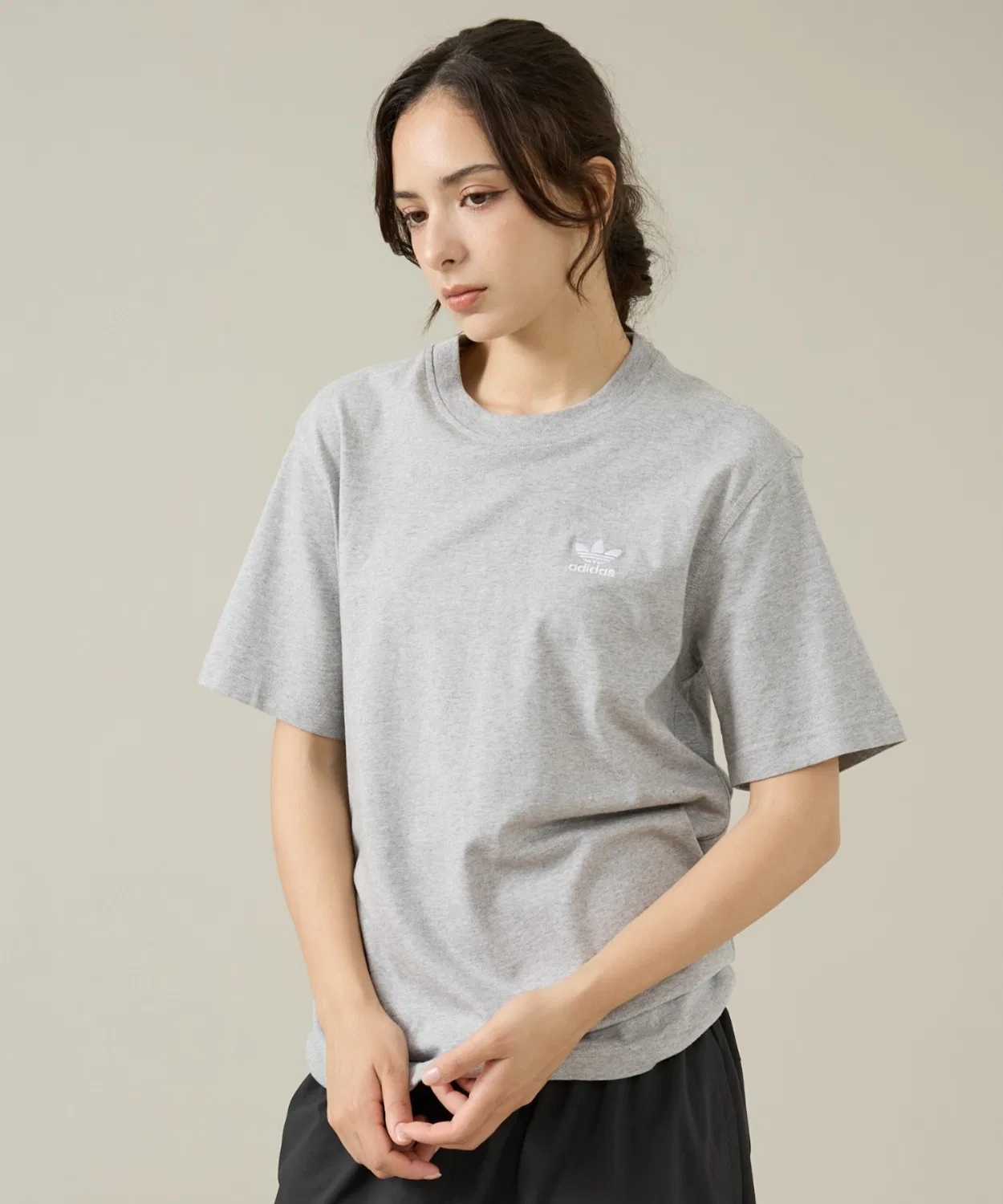 Мужская футболка с логотипом Trefoil Essentials Adidas, Серый — фото 4