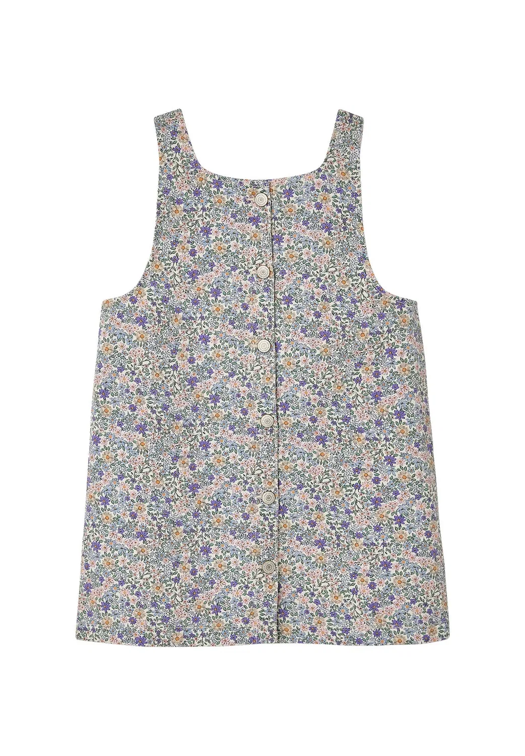 Kurzes kleid mädchen ärmellos - джинсовое платье Vertbaudet, Lila