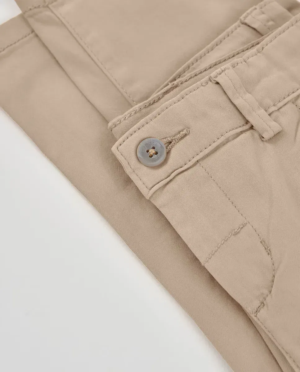 Детские брюки для мальчиков из сатина Boboli, Beige — фото 4