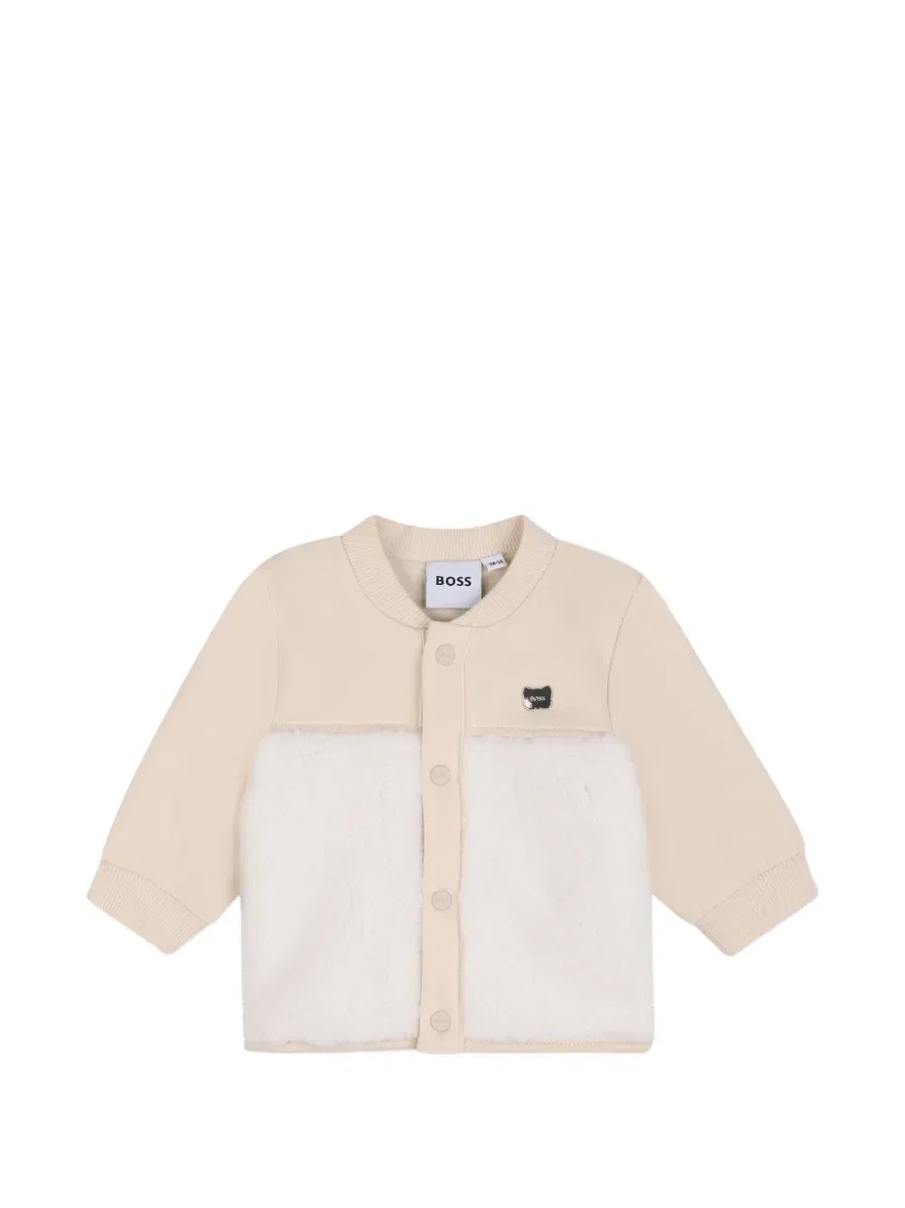 Спортивный костюм с меховой вставкой Boss Kidswear, бежевый — фото 3