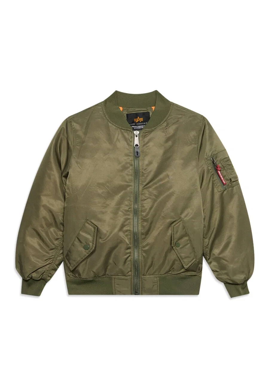 Куртка ALPHA INDUSTRIES Between-Season Jacket 'MA-1' оливкового цвета