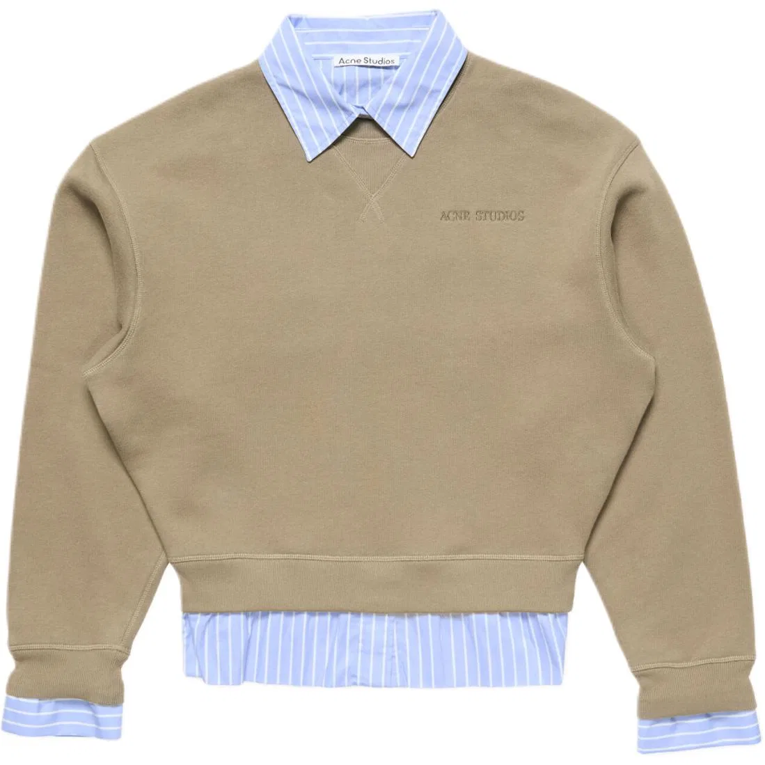 Женский свитшот с отложным воротником Acne Studios, Beige/Blue