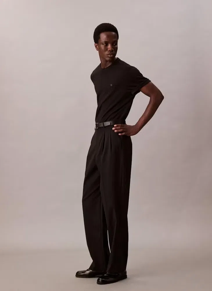 Calvin Klein Футболка из хлопка пима, черная — фото 4