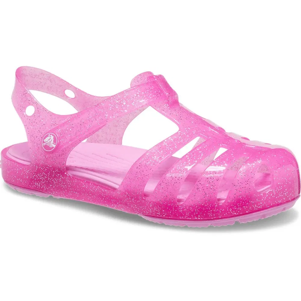 Детские сандалии для девочек с блестками Isabella Crocs, Pink