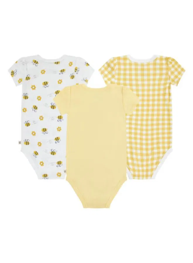 Боди-комбинезон комплект из 3 предметов Huggies, золотистый — фото 2