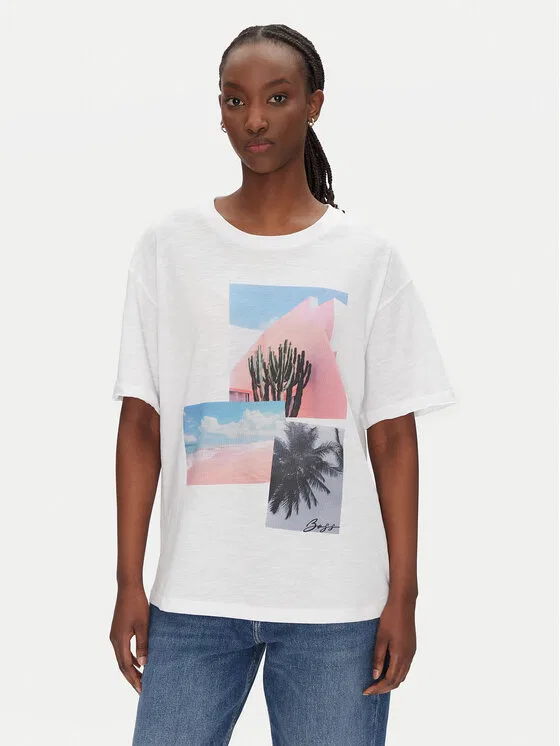 Футболка relaxed fit C_Eband_4 Boss, белый