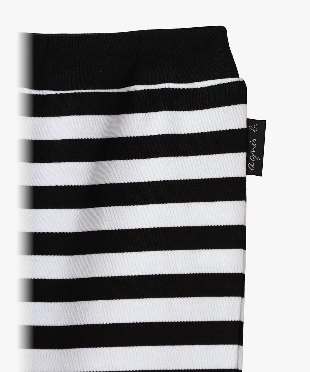 Детские брюки в полоску с красными деталями, модель agnes b., White/Black — фото 4