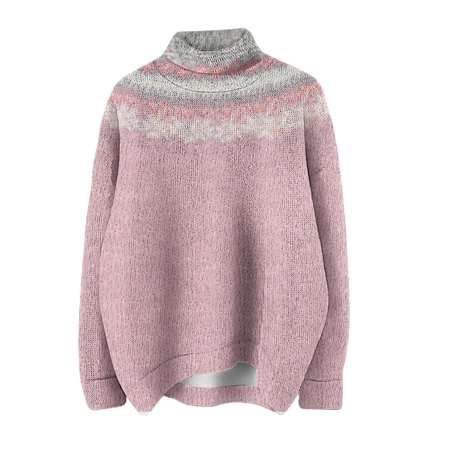Женский свитер с принтом Norwegian Women Sweater, 02 Pink — фото 4