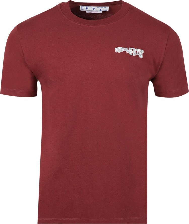 

Футболка Off-White Carlos Arrow Slim Short-Sleeve Tee 'Burgundy', красный