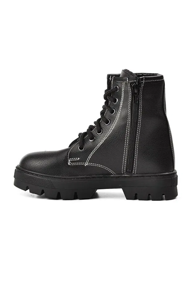 Детские ботинки для девочек с мехом Arz2301002-F Generic Brands, Black — фото 3