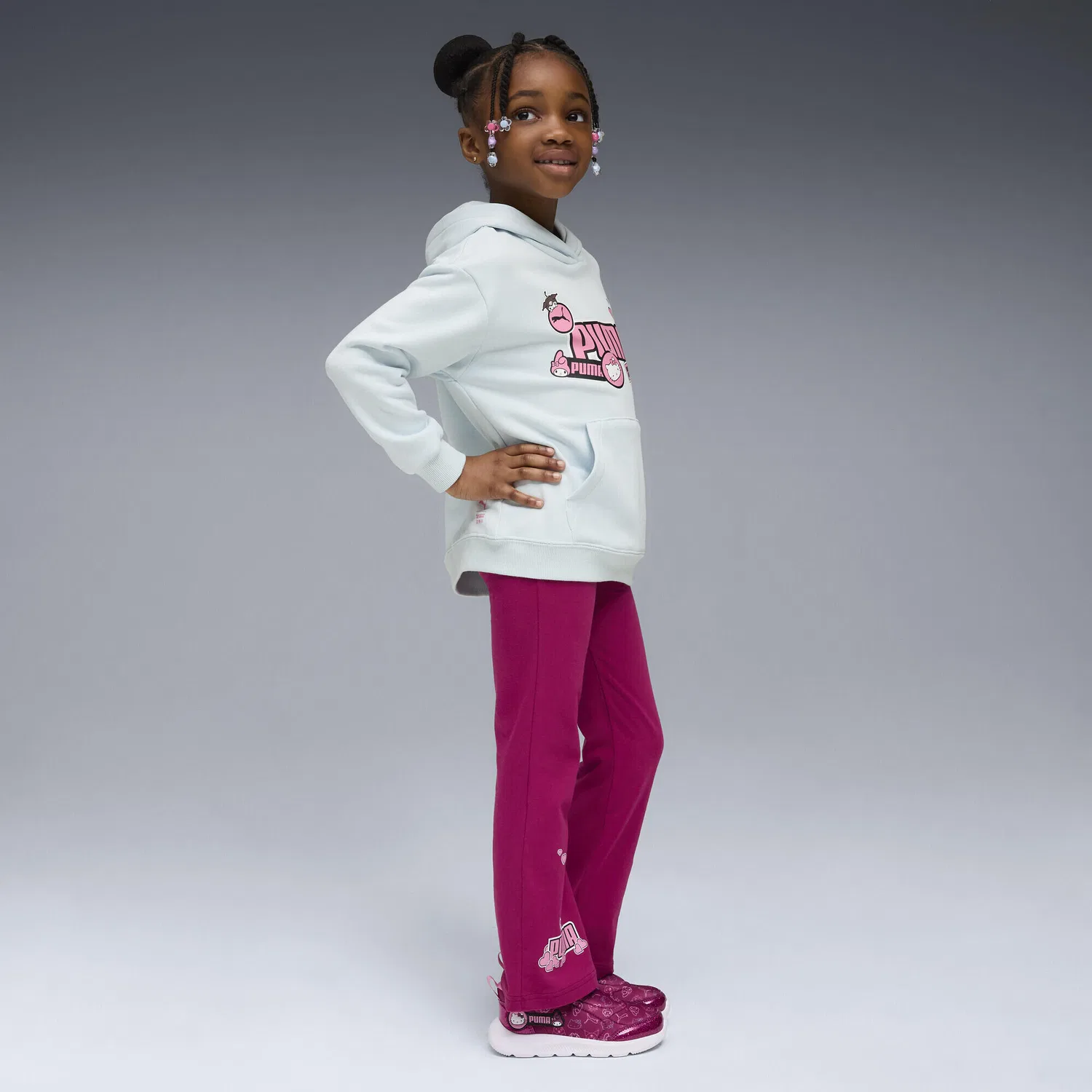 Детское худи с капюшоном с принтом PUMA x HELLO KITTY AND FRIENDS Puma, Blau — фото 4