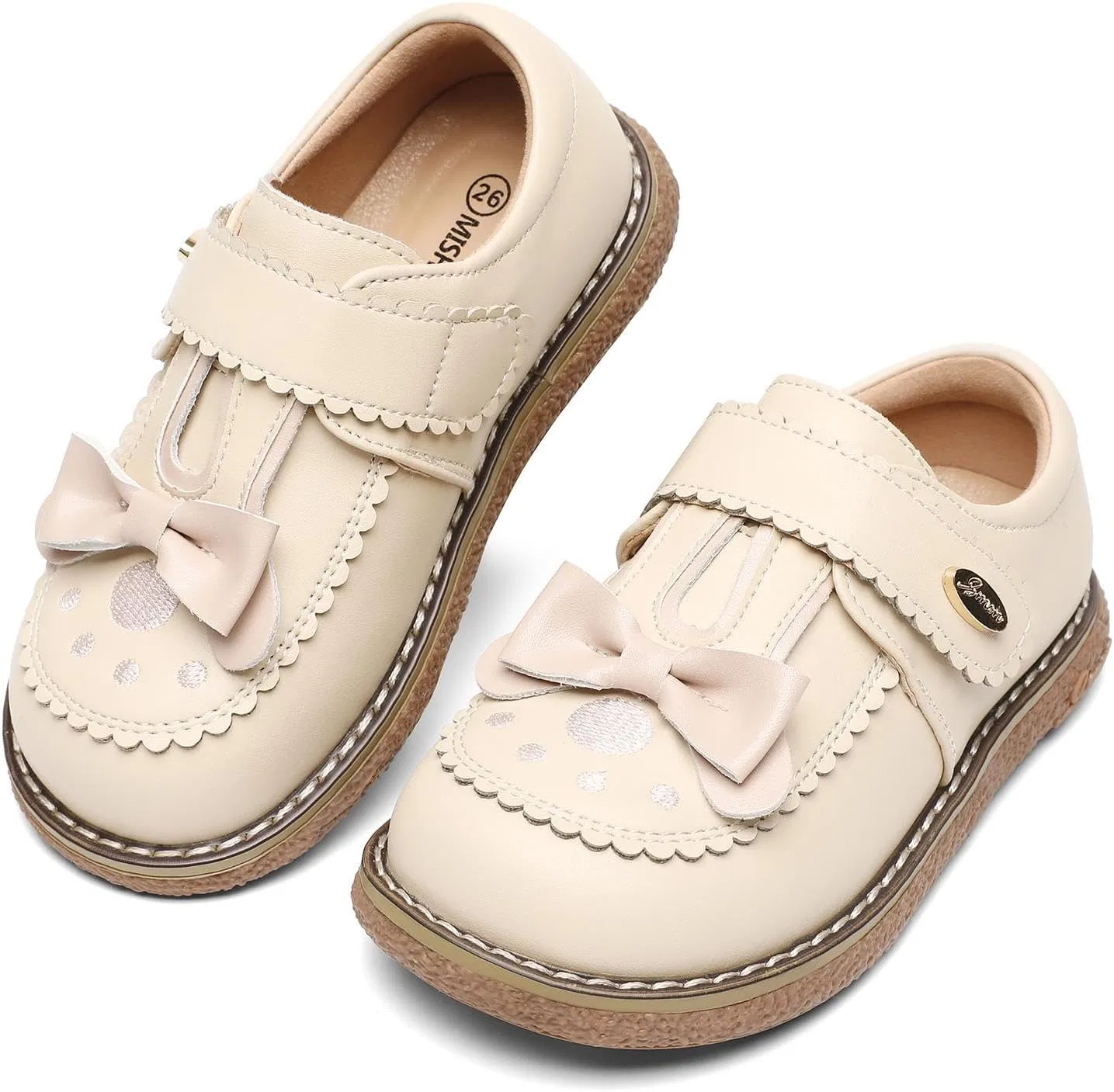 Детские туфли-лоферы для девочек с принтом Fun Cat Paw Mishansha, Off-White