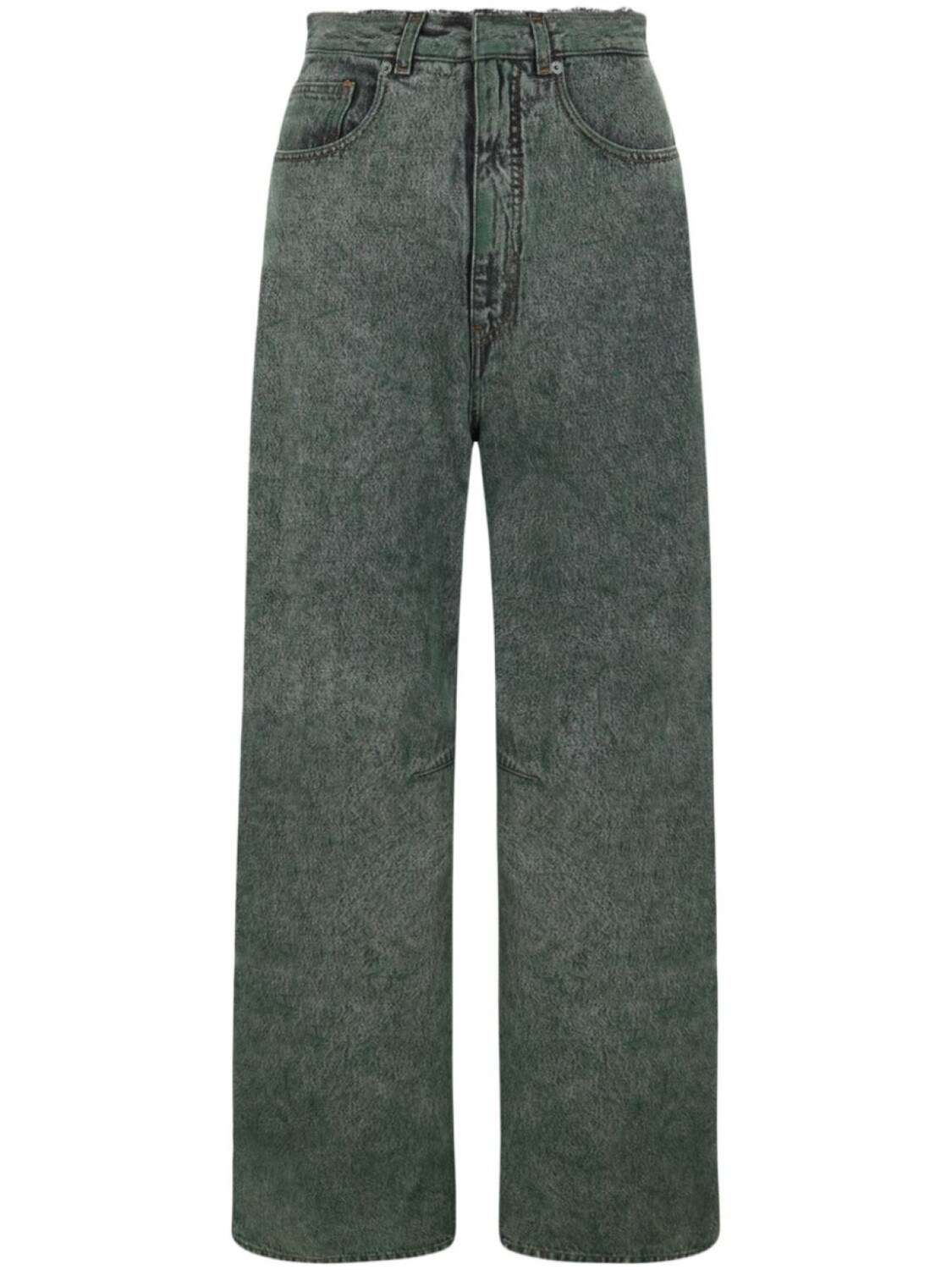 

Джинсы с широкими штанинами MM6 Maison Margiela, зеленый