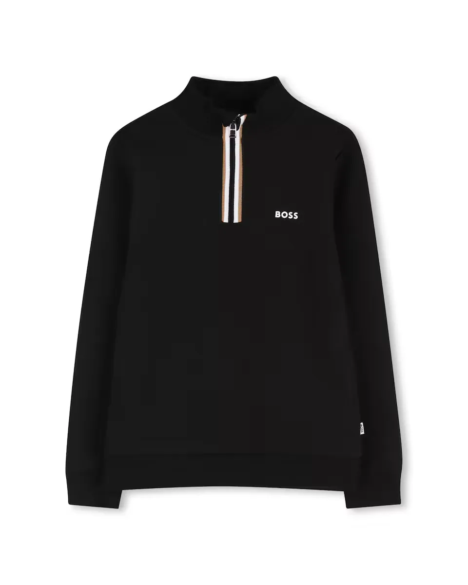 

Детская толстовка с длинным рукавом BOSS Kidswear, черный