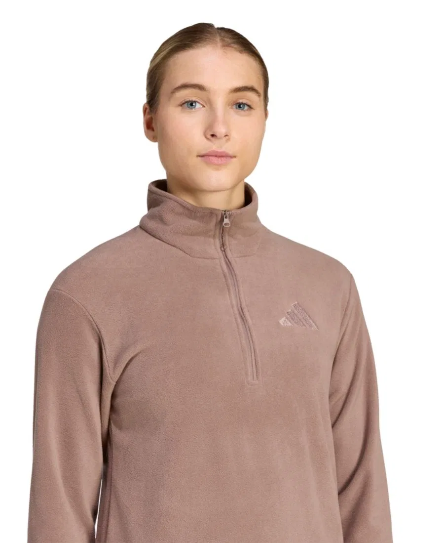 Флисовая куртка с полузастежкой-молнией Terrex Multi Essentials adidas, Trace Brown — фото 3