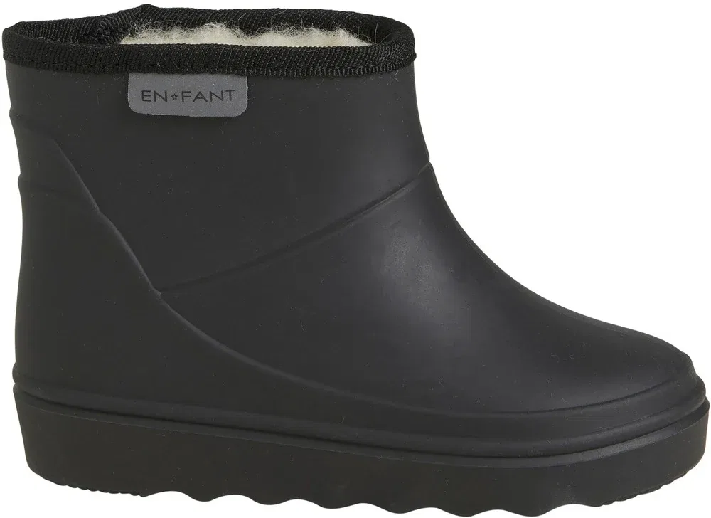 Резиновые сапоги утепленные Thermo Boots Short Solid En Fant, черный — фото 2