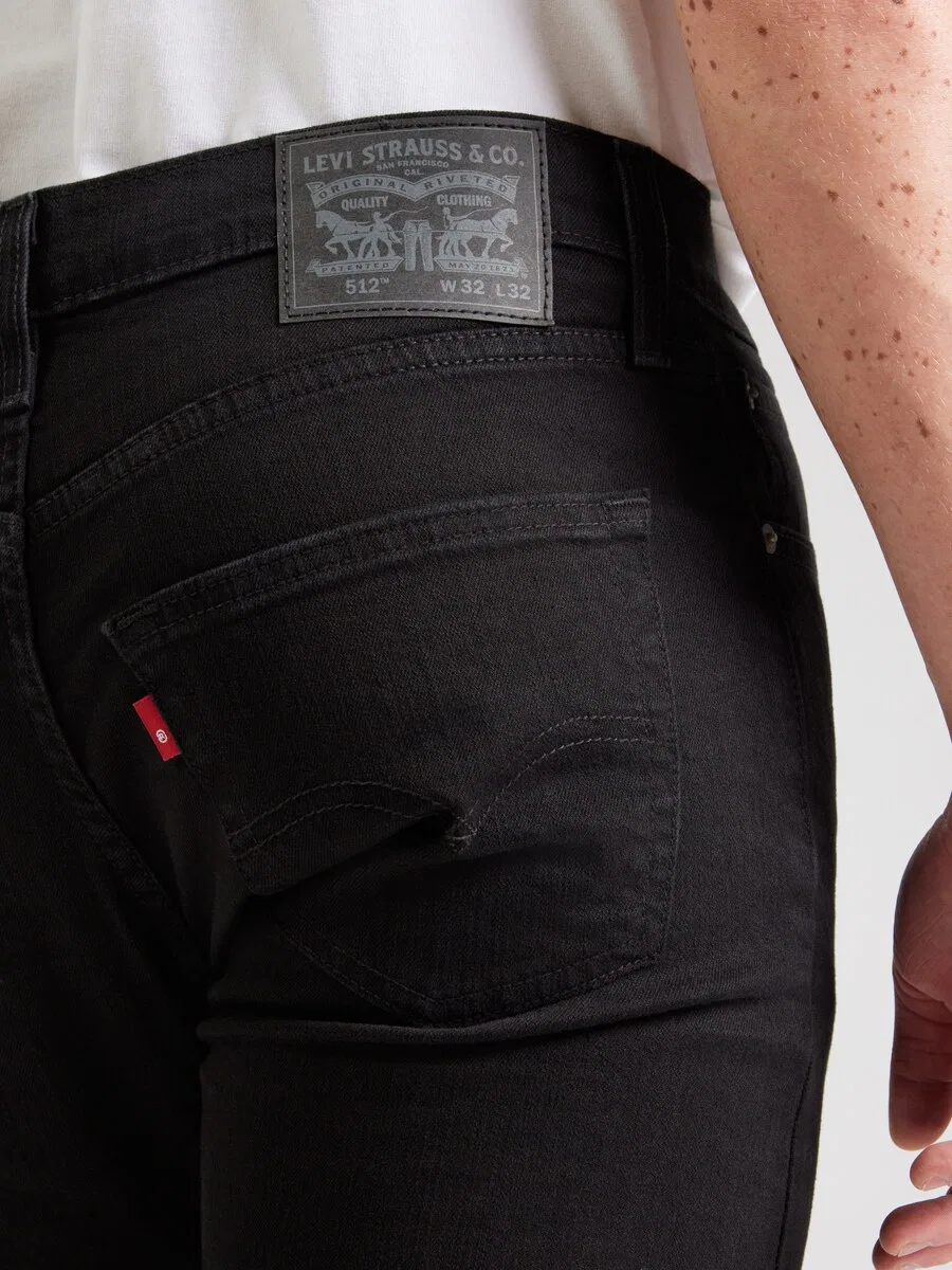 Джинсы LEVI'S Slim fit '512 Slim Taper Jeans' из черного денима — фото 2