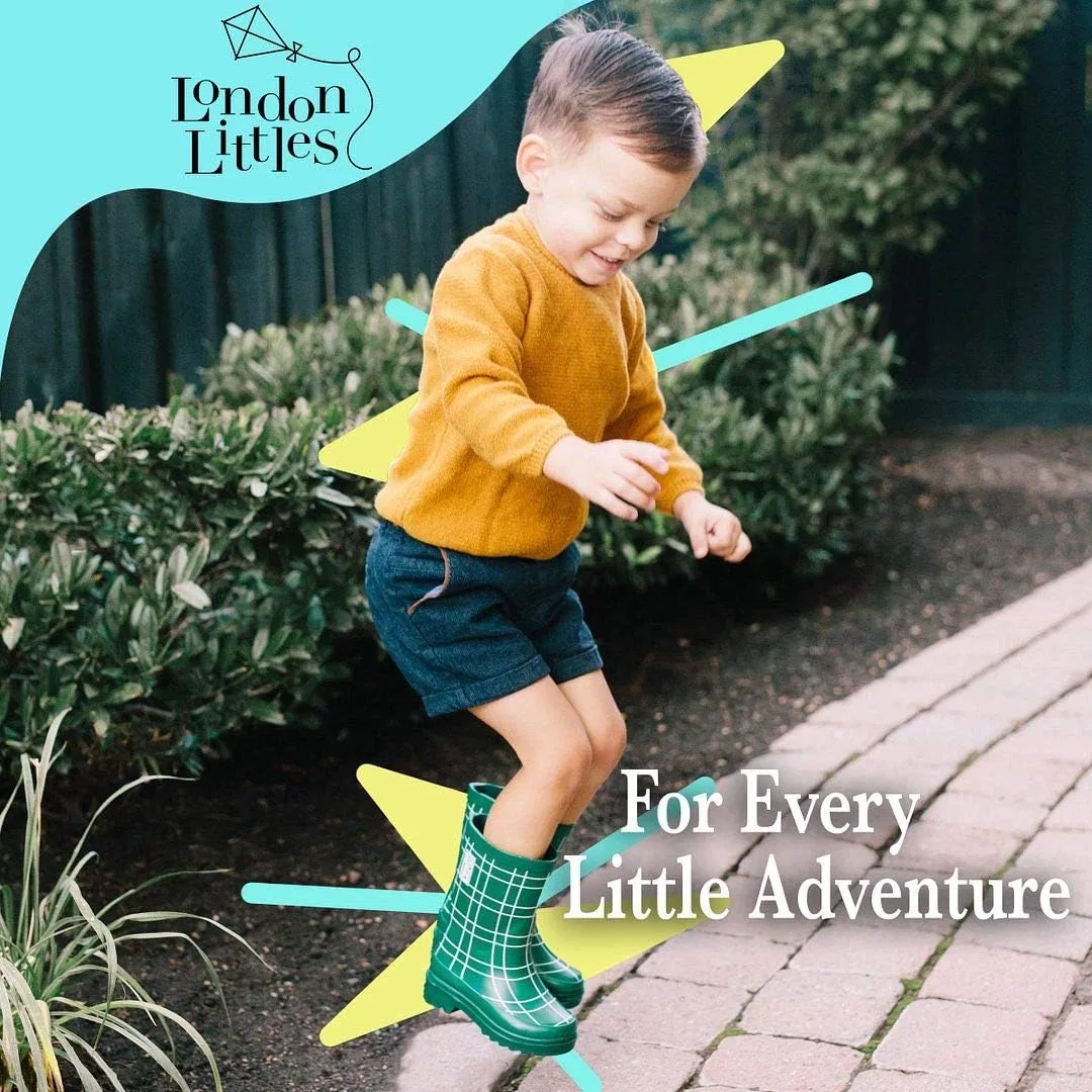 Детские сапоги для девочек водонепроницаемые London Littles Fun London Littles, Inc., Green — фото 4