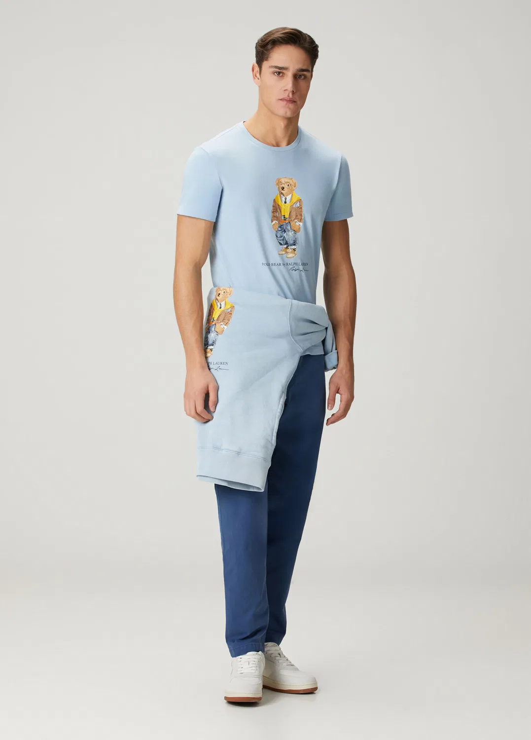 Футболка Polo Ralph Lauren Mavi Logo Baskılı Jersey, Mavi — фото 2